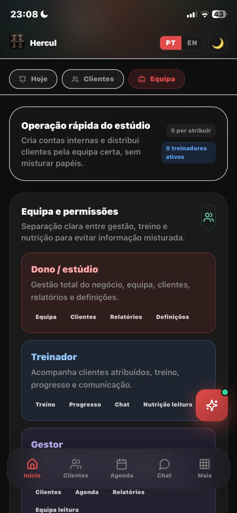 Gestão de equipa