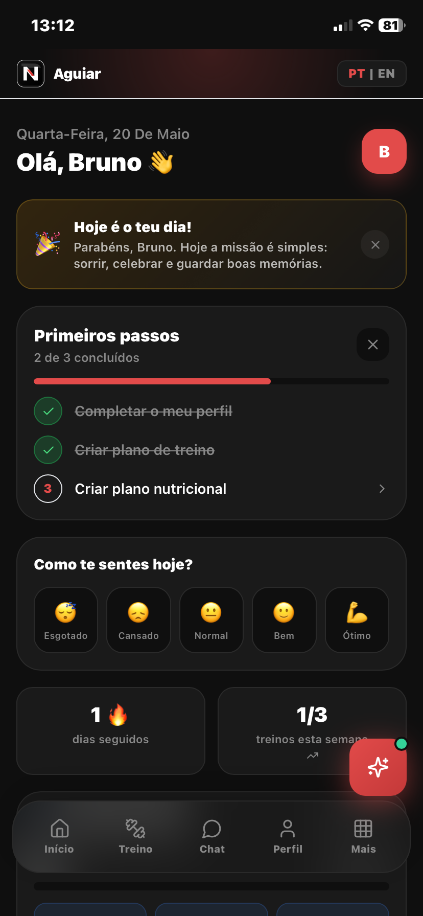 Olá Bruno · Primeiros passos
