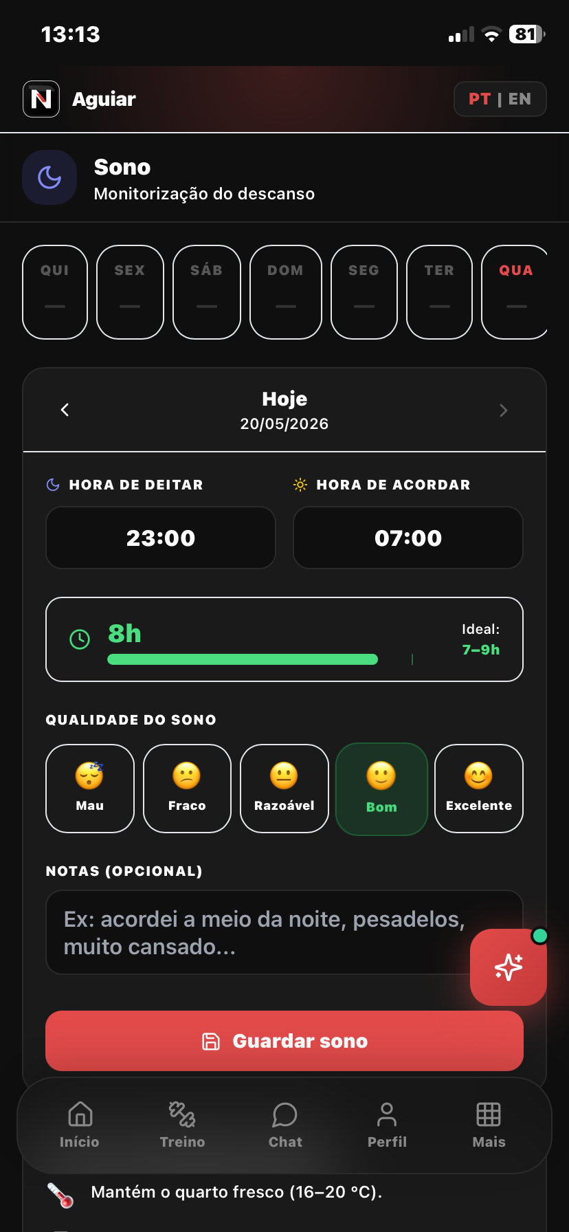 Sono e hábitos