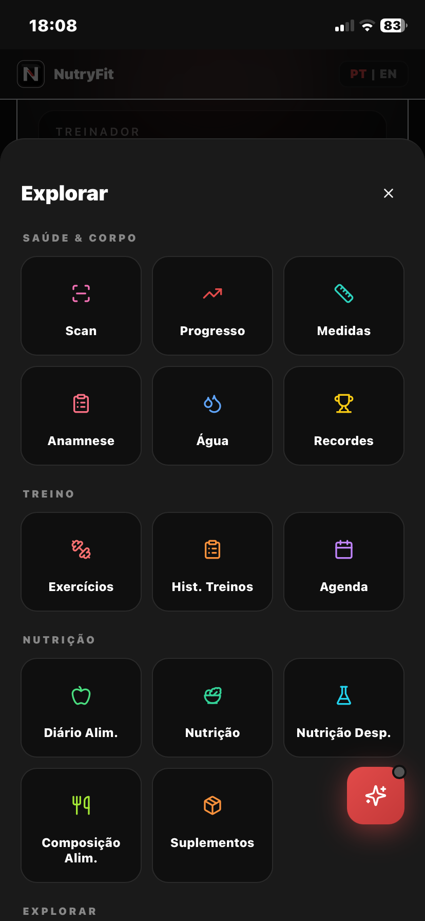 Menu Mais
